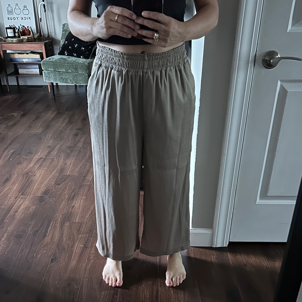 Joie Beige Textured Trousers